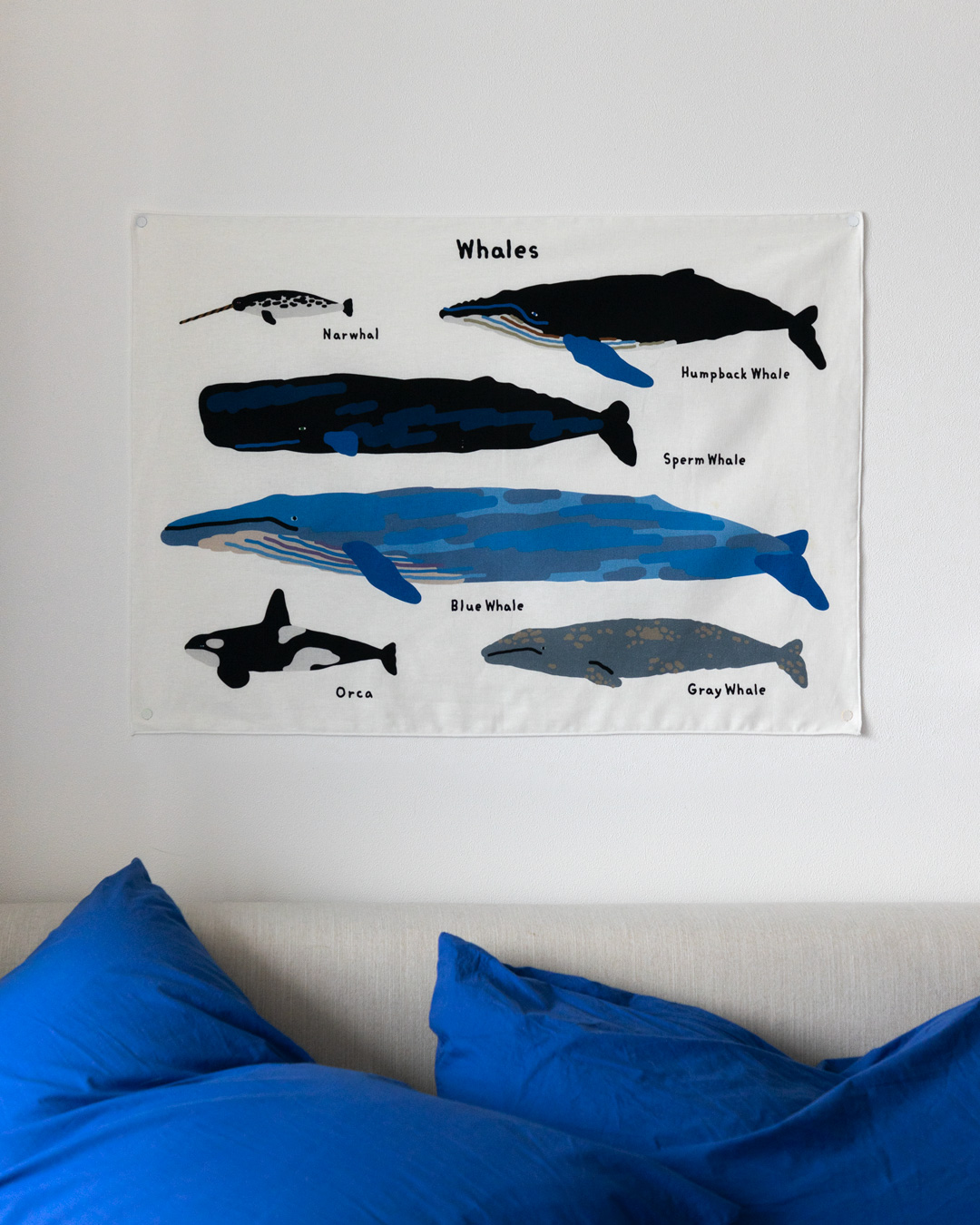 WHALES FABRIC