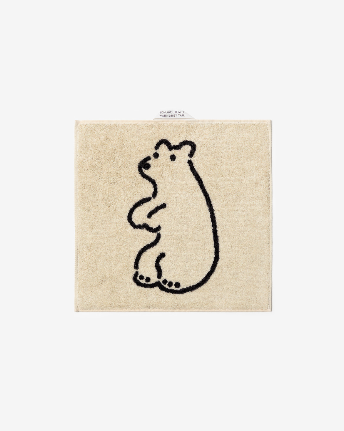 HUGGY BEAR HAND TOWEL - CREAM
